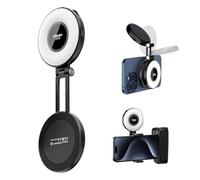 ULANZI LM19 Lampe à Selfie Magnétique pour Téléphone, Anneau Lumineux Portable avec 3 Modes d'Elairage CRI ≥95, 180° Réversible, Compatible avec Magsafe iPhone 17-12 Samsung pour Photographie/TikTok