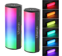ULANZI Lot de 2 Baguettes Lumineuses portatives, lumière vidéo LED RVB à 360 ° pour Photographie, bâton Lumineux Rechargeable 2000 mAh pour Prise de Vue vidéo, lumière d'appareil Photo à intensité