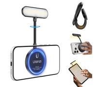 ULANZI M10 Mini Lampe Selfie magnétique pour iPhone, LED Lumineux Selfie compatibles avec Magsafe, Lampe de lecture avec 5 niveaux d'intensité lumineuse chaude pour Androïde, iPad et Kindle
