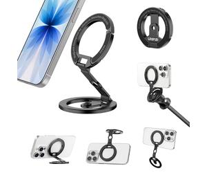 ULANZI MA02 Support Magnétique Double Face, Adaptateur en Aluminium Pliable pour Ttrépied avec Filetage 1/4", Accessoire pour Tripod Compatible avec MagSafe iPhone 17 16 15 14 13 12 Sumsung