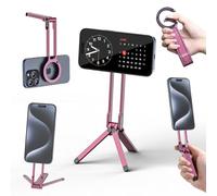 ULANZI MA30 Mini Trépied Magnétique, Design Mousqueton 12N, Perche à Selfie Portable, Support pour iPhone 16/15/14/13/12 Magsafe, Notre Aimant Double Face & Clip - Maglock Installation Rapid, Rose