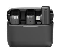 Ulanzi-Microphone Lavalier professionnel sans fil J12,audio vidéo,voix,micro statique,smartphone,Android,iPhone 15,14,13,20m - Type Black for Lightning