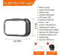 Ulanzi-Mini Lampe Vidéo LED VL28 5500K,Rechargeable,GoPro,Mod sur Caméra,Gopro 10 9 8 iPhone 13 12 Pro Max 11 X Xs - Type VL28