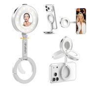 ULANZI ML05 Magnetic Selfie Light pour iPhone, Lumiere Telephone Selfie, Lampe Selfie magnétique Double avec Miroir, 9000K IRC ≥ 97, idéal pour Les Voyages, Les Vlogs, Les Photos et Les vidéos, Blanc