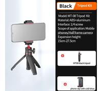 Ulanzi MT-08 Mini Smartphone DSLR Trépied pour Sony ZV1 IL M50 Cold Shoe Trépied Mount pour LED Microphone Vlog Trépied Kit - Type Black and Clamp