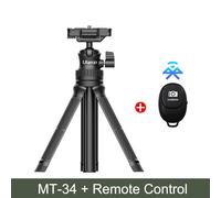 Ulanzi MT-34 Extend Trépied 360 Balle réglable 2 en 1 Téléphone Pince Support Smartphone DSLR SLR Trépied pour iPhone 12 Pro Max 11 - Type Black