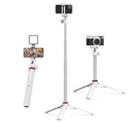 ULANZI MT-44 Perche à Selfie Bluetooth 147 cm, 2 en 1 Portable Trépied pour Smartphone Appareils Photo avec 360° Rotule, Support pour Téléphone, 1/4" Filetage, Tripod Compact pour Sony Samsung iPhone