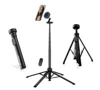 ULANZI MT-71 MagLock Mini Perche à Selfie avec Attache Magnétique Double Face, Trépied Télescopique 33.5cm à Quatre Pieds, Pocket Tripod Compatible avec iPhone 17-12 Magsafe Samsung (150 cm)