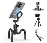 ULANZI MT30 Trépied Octopus Magnétique Flexible, Mini Perche à Selfie, Support de Téléphone et DSLR Pliable avec Filetage 1/4", Compatible avec iPhone 16 15 14 13 12, Les Appareils Pphoto