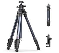 ULANZI Ombra II 156cm Trépied Appareil Photo, Trépied de Voyage en Aluminium avec Rotule Sphérique 360°, Portable Trépieds Photo avec Plaque Rapide Uka pour DSLR Caméra, Smartphone, 10kg Charge Max