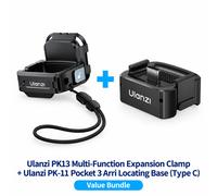 Ulanzi PK13 Support d'extension multifonction + Ulanzi PK-11 Base de positionnement ARRI Type-C pour DJI Osmo Pocket 3 - Pack économique