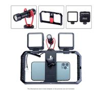Ulanzi Plateforme de Vidéo pour Smartphone U Rig Pro,Étui de Tournage de Film,Stabilisateur de Vidéogramme,Trépied de Montage à la Main,Support pour Téléphone iPhone et Android - Type VL49 Q1 Mic kit