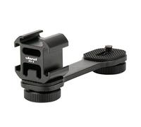 ULANZI PT-3 Triple Griffe Adaptateur en Aluminium pour cardan (DJI Osmo Mobile 2/3, Zhiyun, Feiyutech), Appareil Photo et Smartphone Vlog, Barre d'extension de Microphone vidéo, Noir