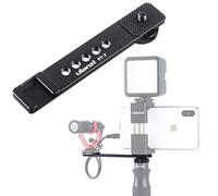 Ulanzi PT-7 Extension de griffe de flash Cold Shoe Rail d'extension en aluminium 12,5 cm avec filetage 1/4" pour microphone, lumière LED sur appareil photo, trépied