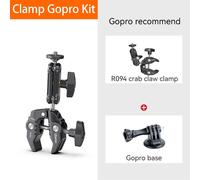 Ulanzi R094 appareil photo reflex bras magique pince réglable avec 1/4 ''3/8'' trou de vis support Super support pour moniteur LCD lumière LED - Type R094 Gopro Kit