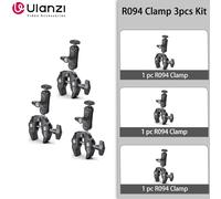 Ulanzi R094 Super pince en métal avec Double rotule pince à bras magique avec trou de 1/4 "3/8" pour moniteur d'appareil photo reflex numérique support de micro léger - Type 3PCS R094