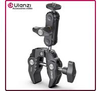 Ulanzi R094 Super pince en métal avec Double rotule pince à bras magique avec trou de 1/4 "3/8" pour moniteur d'appareil photo reflex numérique support de micro léger 2PCS R094