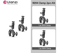 Ulanzi R094 Super pince en métal avec Double rotule pince à bras magique avec trou de 1/4 "3/8" pour moniteur d'appareil photo reflex numérique support de micro léger - Type 2PCS R094