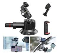 ULANZI SC-01 Support à ventouse pour appareil photo avec clip universel, boule double tête 360°, vis 1/4 pouce