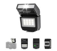ULANZI SL03 Mini Flash avec éclairage vidéo, Speedlite GN8 6500K, Angle réglable à 90°, 4 Niveaux de Puissance, Mini Flash Manuel, Griffe Porte-Accessoire à Contact Unique pour Sony/Canon/Fuji, Noir