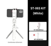 Ulanzi ST-06S 360 ° Rotatif Téléphone Support De Prise De Vue Verticale PhoneMount Trépied Avec Alicante Froide téléphone réinitialisation Pince Vlog Vidéo - Type White KIT