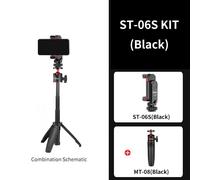 Ulanzi ST-06S 360 ° Rotatif Téléphone Support De Prise De Vue Verticale PhoneMount Trépied Avec Alicante Froide téléphone réinitialisation Pince Vlog Vidéo - Type Black KIT