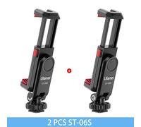 Ulanzi ST-06S support de téléphone de prise de vue verticale support de moniteur d'appareil photo DSLR pince de montage de trépied pour prise de vue Vlog sur Smartphone - Type 2 pcs ST-06S