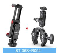 Ulanzi ST-06S support de téléphone de prise de vue verticale support de moniteur d'appareil photo DSLR pince de montage de trépied pour prise de vue Vlog sur Smartphone - Type With Super Clamp
