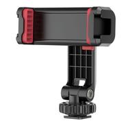 Ulanzi ST-06S Support de téléphone Pince de téléphone Trépied de montage 360 ° Rotatif avec les touristes Cold Shoe Mounts pour Selfie Live Streaming Vidéo - Type Black