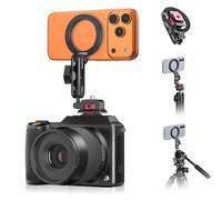 Ulanzi Support de téléphone MagLock 4 en 1, ultra compact (81 g) tout en métal, support à dégagement rapide avec filetage de 6,35 mm pour iPhone, smartphone, GoPro, configuration Vlog