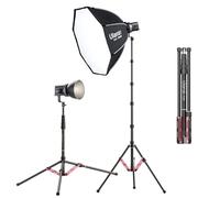 ULANZI Support d'éclairage Professionnel réversible en Carbone de 2,3 m, Charge maximale 5 kg, Hauteur Minimale 60 cm, axe Central Amovible, trépied Compact Portable en métal pour éclairage de Studio