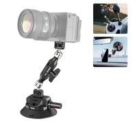 ULANZI TB15 Support à ventouse pour appareil photo avec tête sphérique à 360 °, ventouse de 4,5" avec trous de positionnement 1/4" et 3/8", support à ventouse de voiture pour appareil photo reflex