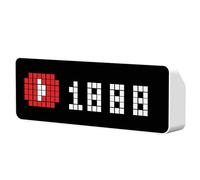 Ulanzi TC001 Horloge connectée à pixels, horloge connectée de bureau à pixels avec compteur d'abonnés aux réseaux sociaux, horloge connectée avec météo, simulateur AWTRIX, écran pixel art, horloge gam
