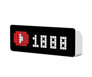 Ulanzi TC001 Horloge connectée à pixels, horloge connectée de bureau à pixels avec compteur d'abonnés aux réseaux sociaux, horloge connectée avec météo, simulateur AWTRIX, écran pixel art, horloge gam
