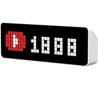 ULANZI TC001 Smart Pixel Clock, Horloge Smart Pixel de Bureau avec Social Media Follower Counter, Horloge Smart avec Météo, Simulateur AWTRIX, Pixel Art Display Gaming Watch