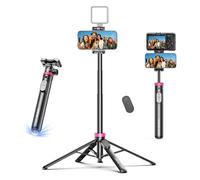 ULANZI Trépied de téléphone MT-44B, support de téléphone à ouverture automatique de 150 cm, configuration double caméra