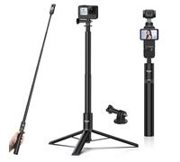 Ulanzi TT52 Perche à selfie 150 cm pour Insta 360 & Go Pro - Trépied et perche à selfie 2 en 1, extensible de 30 à 150 cm, stable et compact pour Go Pro, DJI Osmo Action, caméras d'action