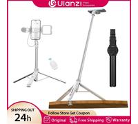 Ulanzi TT88 1.44M trépied de téléphone perche à Selfie aérienne avec pince magnétique trépied d'extension à distance sans fil pour LiveStreaming Vlog Black TT88