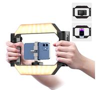 ULANZI U-Rig Smartphone Video Rig avec Lumière, 2500K-9000K, Stabilisateur de Téléphone Portable, Stabilisateur Vidéo Smartphone pour iPhone Galaxy Huawei, Smart phone 4-7 pouces et appareil photo SLR