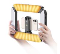 ULANZI U-Rig Smartphone Video Rig avec Lumière, stabilisateur Portable pour téléphone Portable avec Anneau Lumineux 8500 K pour la réalisation de Films en Direct Steam Tiktok Youtube Enregistrement