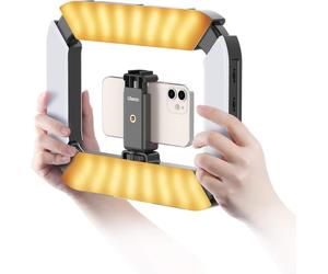 Ulanzi U200 Anneau LED bi-colore, 8000mAh, CRI 96+, réglable 360°.