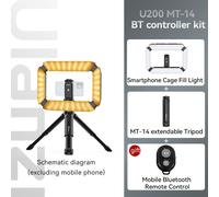 Ulanzi U200 U-200 Smartphone plate-forme vidéo LED lumière vidéo 2 en 1 anneau lumière chaussure froide pour Microphone Tiktok Youtube lumière de plate-forme en direct - Type U200 MT-14 KIT