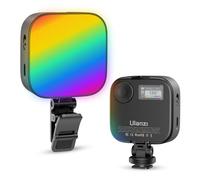 ULANZI U60 RGB Vidéo Lampes Noir LED Caméra Lumière 360 ° Full Couleur Portable Photographie Éclairage w Dégagement Rapide Froid Chaussure Adaptateur et Clip, 2500mAh Rechargeable CRI 95+ 2500-9000K