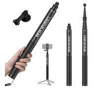ULANZI VL02 Perche à Selfie en Fibre de Carbone pour Insta360, 2,7 m pour caméra d'action Go Pro, rallonge 1/4", Compatible avec différents appareils, Longueur réglable