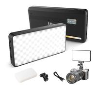 ULANZI VL200 Lumière vidéo LED bicolore, lumière vidéo sur la caméra, mini lumière de caméra rechargeable de type C de 5000 mAh, éclairage ultra lumineux 2500-9000 K, lumière de remplissage, éclairage