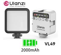 Ulanzi VL49 6W Mini Vlog LED lumière de remplissage blanc 2000mAh 5500K Zoom éclairage éclairage photographique vidéo téléphone Selfie lampes de remplissage 2PCS White VL49