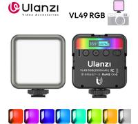 Ulanzi VL49 RGB lumières vidéo Mini LED caméra lumière 2000mAh rechargeable panneau LED lampe Photo vidéo éclairage pour Youtube Tik tok VL49 RGB Black