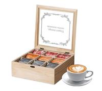 ulapithi Boîte à thé - 9 compartiments multi-usages pour perfusions, récipient décoratif pour perfusions, idéal comme cadeau pour amis, couples et collègues