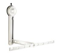 ulapithi Cintre pliable, Étendoir à linge mural,Sécher les chiffons Cintre mural pour la maison Ventouse | Cintre peu encombrant pour l'intérieur et l'extérieur pour salle de bain, dortoir