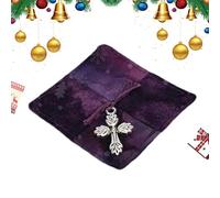 ulapithi Couvre-lit de prière fait à la main, couvre-lit de prière de Noël, couvre-lit de poche Couvre-lit de prière | Couette avec poche pour les écritures, soutien émotionnel de la décoration sacrée